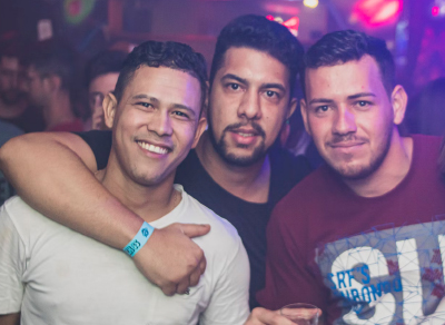 Guys in a nightclub